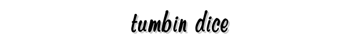 Tumbin Dice font